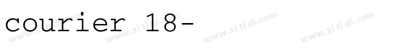 courier 18字体转换